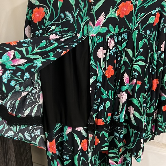 Kate Spade romper with zipper back and tassels on tie in front - Picture 3 of 3